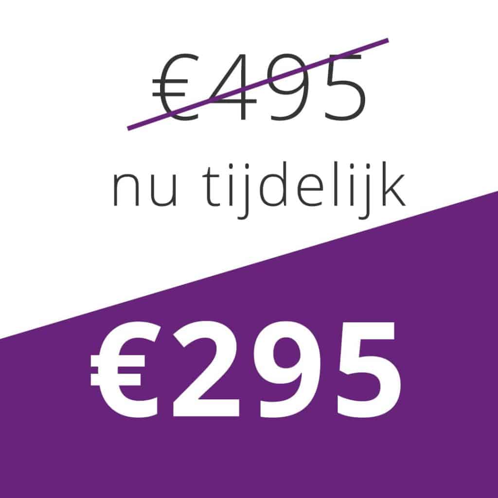 prijs online training persoonlijke ontwikkeling 295 euro